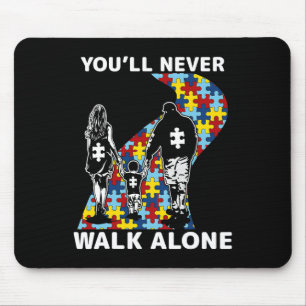 Du kommer aldrig att gå ensam om Autism Awareness Musmatta