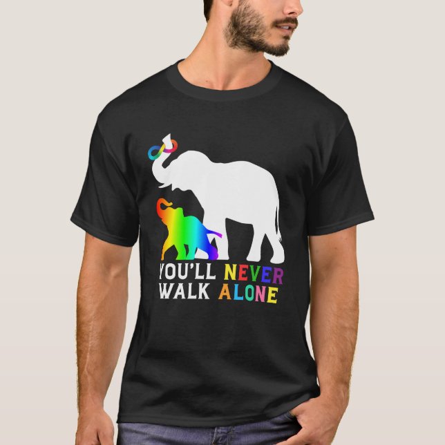 Du kommer aldrig att gå ensam t shirt (Framsida)