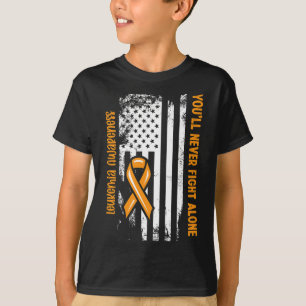 Du Kommer Aldrig Slåss Ensam Blodcancer Leukemi Me T Shirt