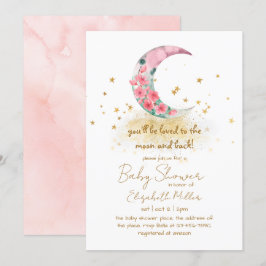 Du Kommer Att Älskas Till Månen Och Tillbaka Baby Inbjudningar