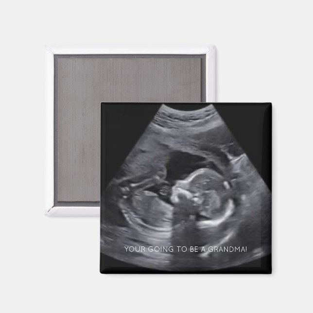 Du kommer att bli en gravid GRANDMA-gravid Sonogra Magnet (Front/Back)