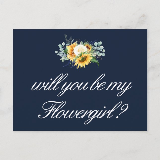 Du kommer att bli mitt Blommerkort Inbjudan Vykort (Framsida)