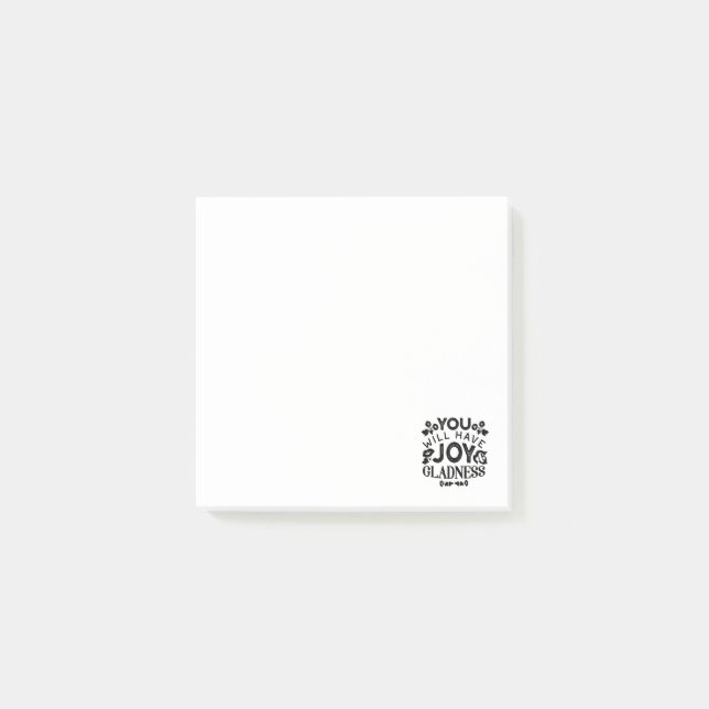 Du Kommer Att Ha Glädje Och Lycka Inspirerande Cit Post-it Block (Framsida)