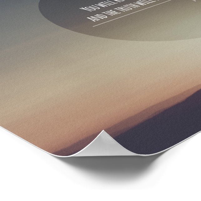 Du kommer att känna till sannings-John 8:32 Verse- Poster (Hörn)