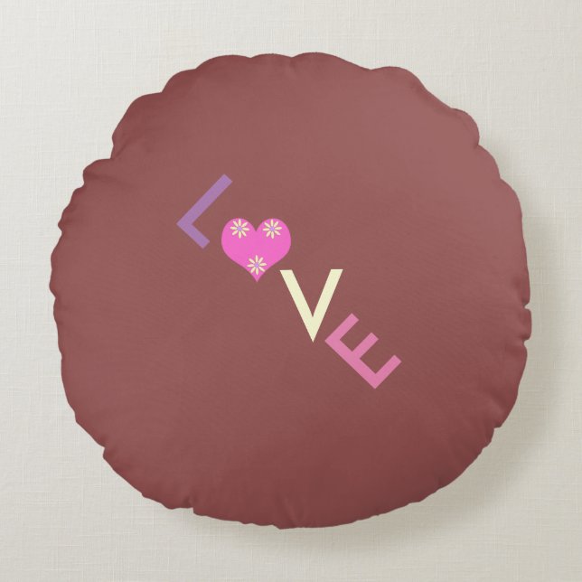 Du kommer att kärlek den här Söten Rund Kudde (Framsidan)