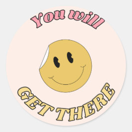 "Du kommer att komma dit" Motivationsdekal Runt Klistermärke
