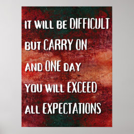 Du kommer att överskrida förväntningarna - Motiver Poster