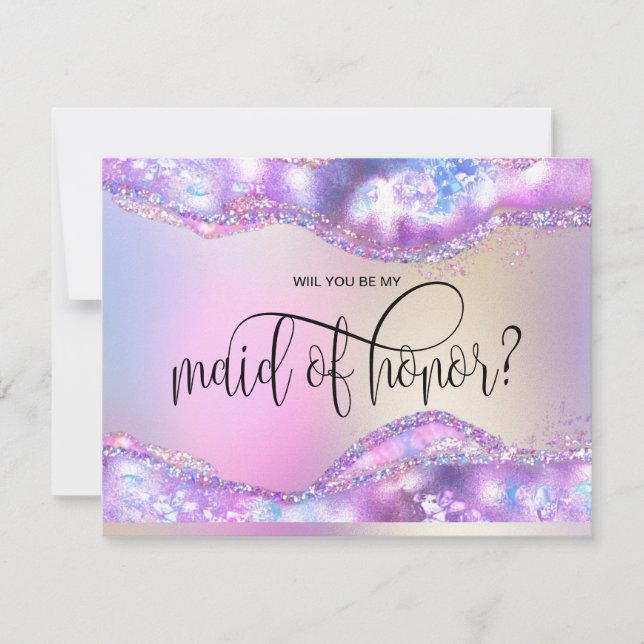 Du kommer att vara maid of honor inbjudningar (Framsida)
