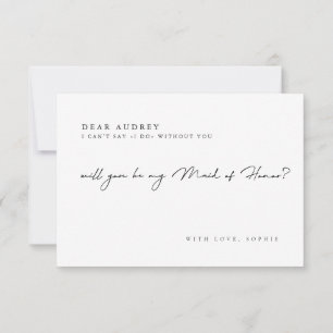 Du kommer att vara min Maid of honor Inbjudningar