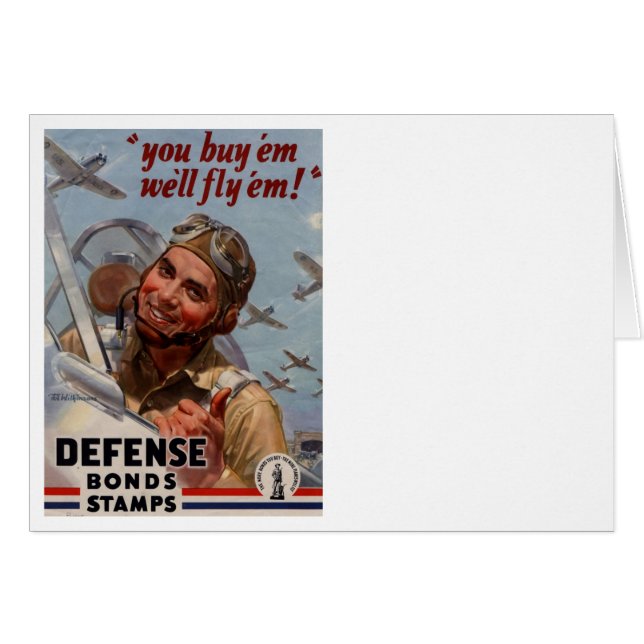 Du köper dem och vi flyger dem. hälsningskort (Framsidan Horizontal)