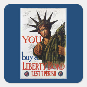Du köper en Liberty Bond Fyrkantigt Klistermärke