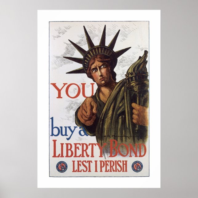 Du köper en Liberty Bond Lest I Perish Poster (Framsidan)