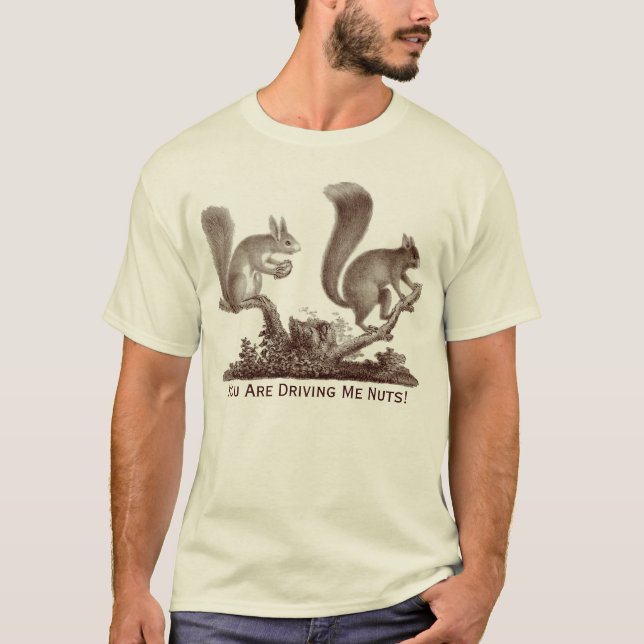 Du kör mig nöt - två ekorrar t-shirt (Framsida)