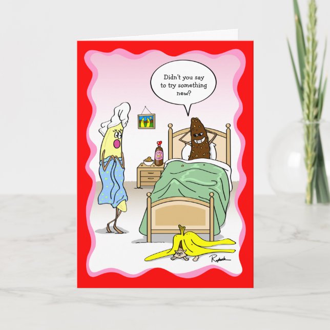 Du kör mig på Bananas Funny Valentindagen Helgkort (Framsida)