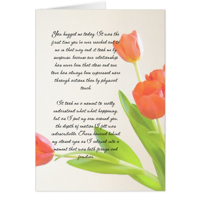 Du kramade mig i dag hälsningskort (Framsidan)