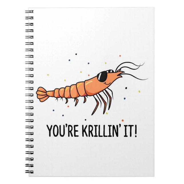 Du Krillin Det Roligt Krill Puns Anteckningsbok (Framsidan)