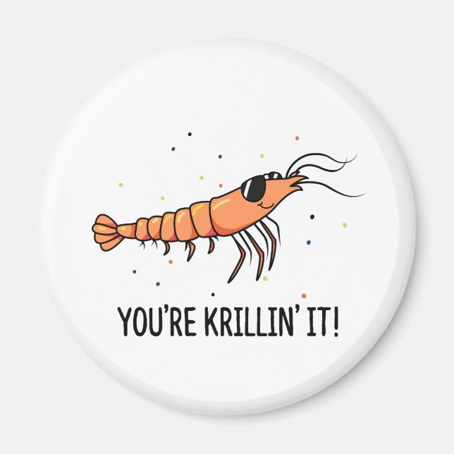 Du Krillin Det Roligt Krill Puns Magnet (Framsidan)