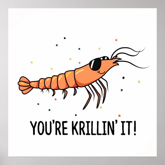 Du Krillin Det Roligt Krill Puns Poster (Framsidan)