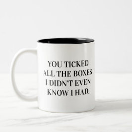 Du Kryssar I Alla Rutor Make Två-Tonad Mugg