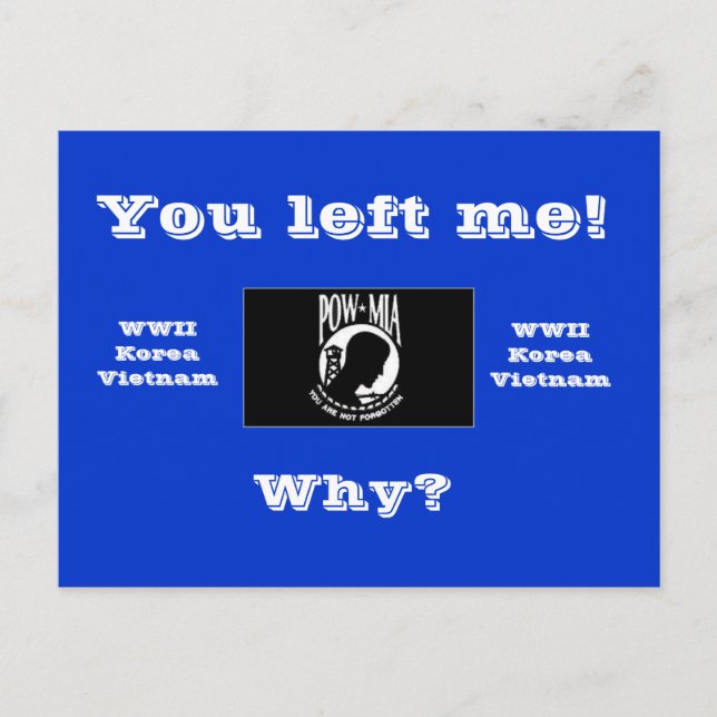 Du lämnade mig! vykort (Framsida)