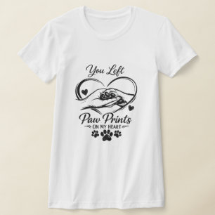 Du lämnade tassavtryck på mitt hjärta Shirt för hu T