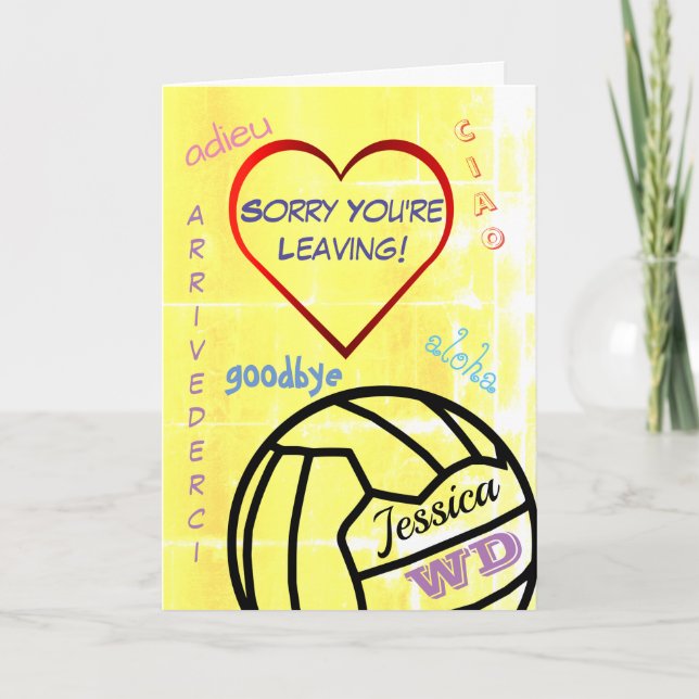 Du Lämnar Personligen Netball Kort (Framsida)