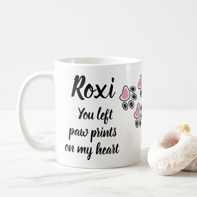 Du lämnat Tass avtryck på mitt hjärta Kaffemugg (Med munk)