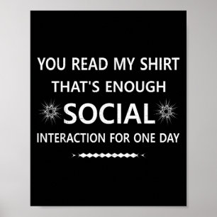 Du Läs Min Tröja Det Är Socialt Samspel För En Poster