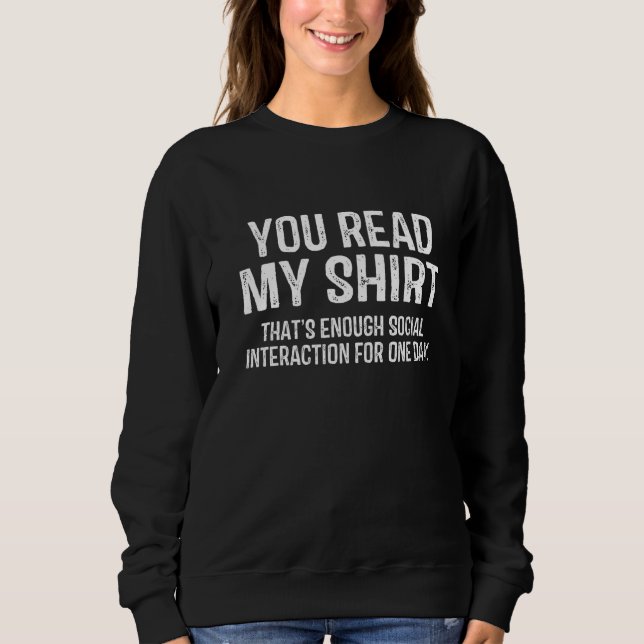 Du läser min som är tillräckligt med Social-intera T Shirt (Framsida)
