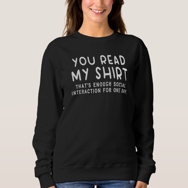 Du läser min som är tillräckligt med Social-intera T Shirt (Framsida)