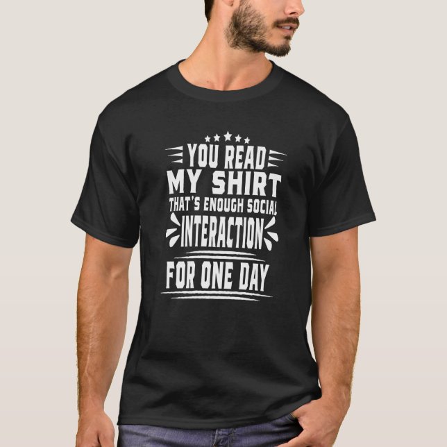 Du läser min som är tillräckligt med Social-intera T Shirt (Framsida)