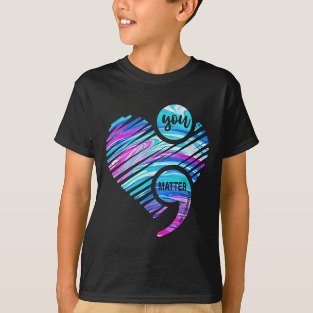 Du Låter Inte Din Berättelse Sluta Självmordsföreb T Shirt (Framsida)