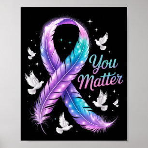 Du Linträ Butterfly Självmordsmedvetenhet Kvinnor Poster