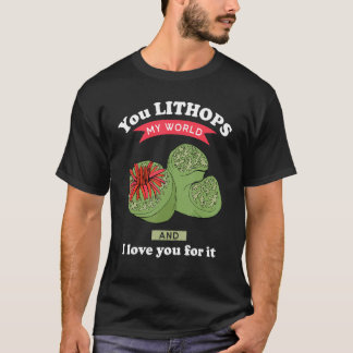 Du Lithops Min Värld Lithops Sukkulent Växt T Shirt