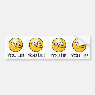 Du Ljuger Emoticon-dekal Bildekal