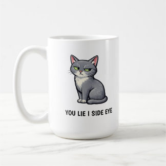 Du Ljuger Jag Ger Dig Ett Snett Blick Roligt Grått Kaffemugg