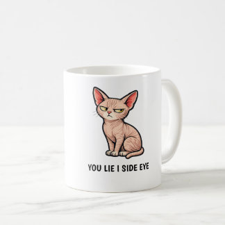 Du Ljuger Jag Ger Dig Ett Snett Blick Roligt Sphyn Kaffemugg