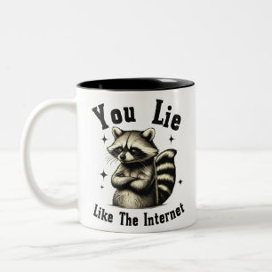 Du Ljuger som Internet - Lustigt kaffe Mugg