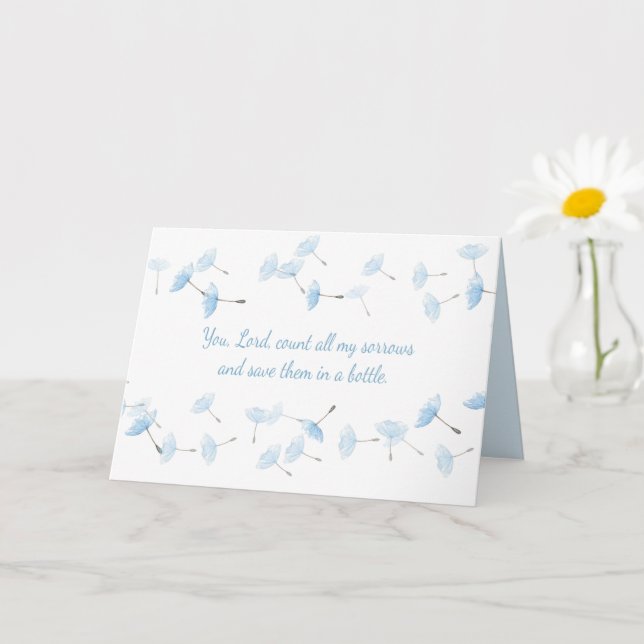 Du Lord Spara All My Tårar Sympathy Card Kort (Liten växt)