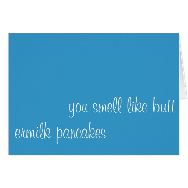 du luktar den lika ändan hälsningskort (Framsidan Horizontal)