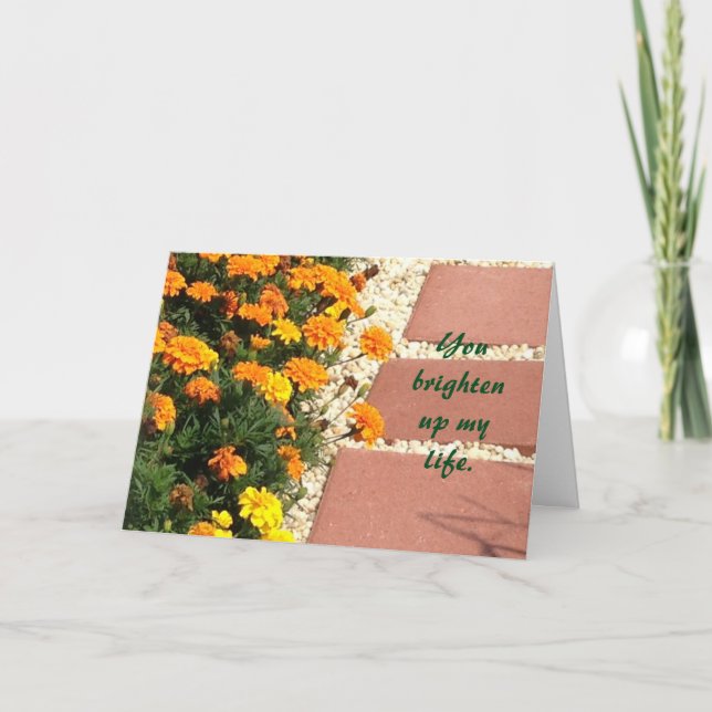 Du lyfter upp mitt liv Marigolds Greeting Card Kort (Framsida)
