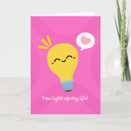 Du lyser upp mitt liv söta glödlampa kort