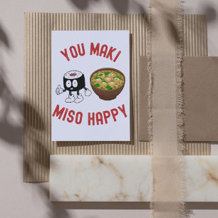 Du Maki Miso Glad – Rolig Sushi Puns Kort