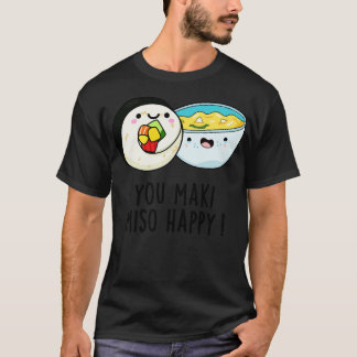 Du Maki Miso Lycklig Cute Japansk livsmedelsrund 1 T Shirt