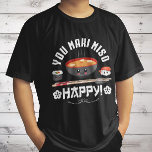 Du Maki Miso Lycklig - Japanska Noodles Cute Kawai T Shirt