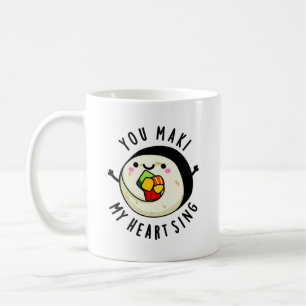 Du Maki My Heart Sjunga Funny Sushi Pun Kaffemugg
