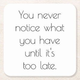 Du märker aldrig Papper Underlägg Kvadrat