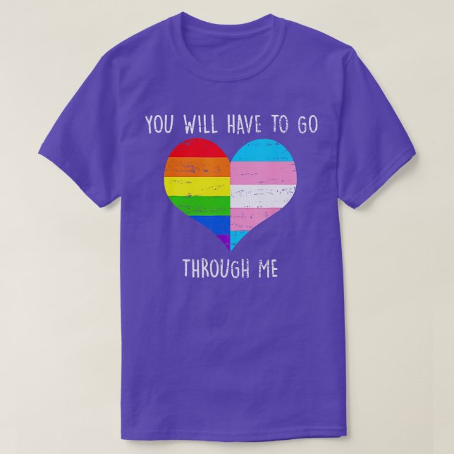 Du måste gå igenom mig 1 t shirt (Design framsida)