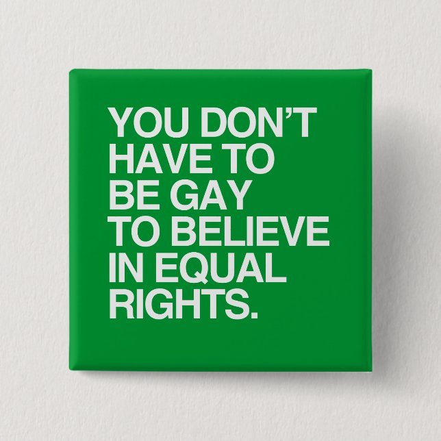 DU MÅSTE INTE ATT VARA GLAD ATT TRO I JÄMBÖRDIG KNAPP (Framsida)