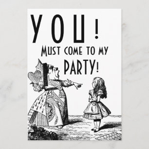 Du! Måste kom till min PARTY! (Red Queen & Alice) Inbjudningar